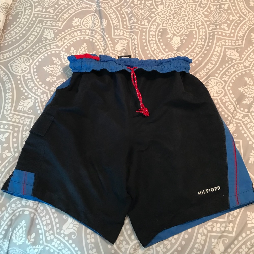 Tommy Hilfiger Navy Red Swim Shorts